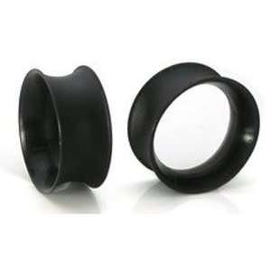   Pair of Black Silicone Skin Tunnels 1 3/16in (30mm) 