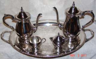 Tea Set By WM.A.ROGERS By Oneida Silverment  
