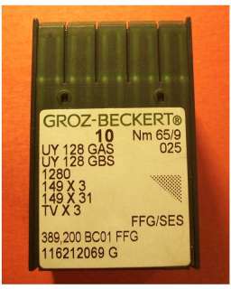 100 GROZ BECKERT SEWING NEEDLES UY 128 GAS TVX3 SIZE 9  