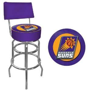   Padded Swivel Bar Stool with Back   Game Room Products Pub Stool NBA