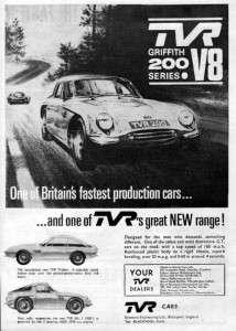 1965 TVR Griffith 200 V8 & Trident Original Ad  
