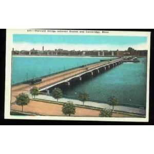  3 Vintage *BOSTON* postcards HARVARD BRIDGE, FANEUIL HALL 