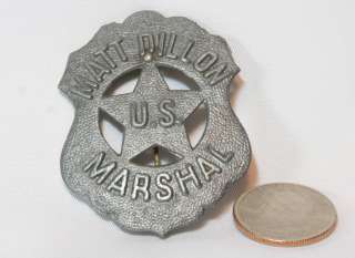   Marshal Badge 1959 Gunsmoke TV CBS Sheriff Pin Cereal Premium  