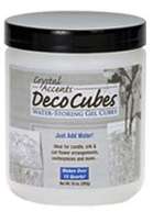 Crystal Accents Deco Cubes Clear 10oz Jar   Vase Filler  