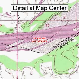  USGS Topographic Quadrangle Map   De Kalb NW, Texas 