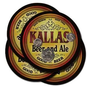  KALLAS Family Name Beer & Ale Coasters 