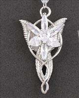 Lord of the Rings Movie Arwen Evenstar Silver tone Pendant Necklace W 