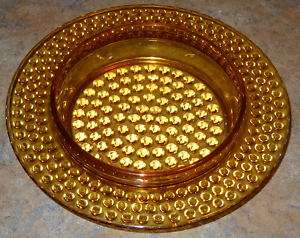 CONTROLLED BUBBLE AMBER GLASS BOWL DISH  