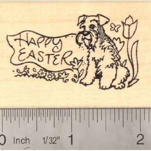   Easter Miniature Schnauzer Dog Rubber Stamp Arts, Crafts & Sewing