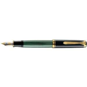  Pelikan Souveran M1000 Black/Green Obq Fountain Pen Very 