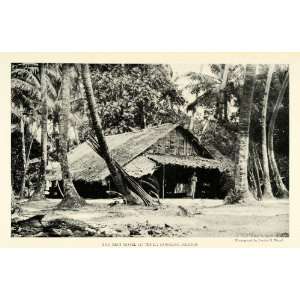  1921 Print Chuuk Truk Micronesia Hut Hotel Architecture 