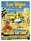 Las Vegas, Western Airlines Giclee Poster Print, 18x24