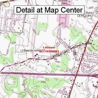  USGS Topographic Quadrangle Map   Lebanon, Tennessee 