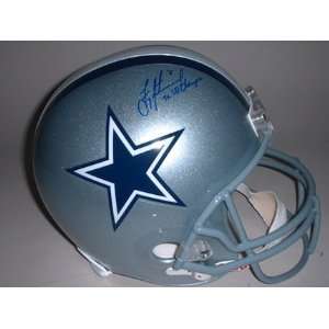 Troy Aikman Autographed Dallas Cowboys Full Size Replica Helmet with 