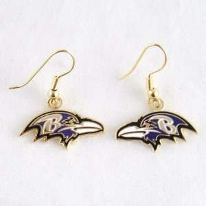  Baltimore Ravens Logo Wire Earrings