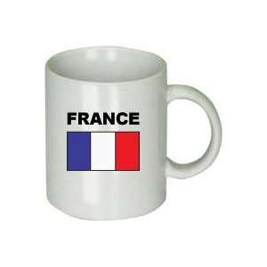 France Flag on Ceramic Coffee Cup