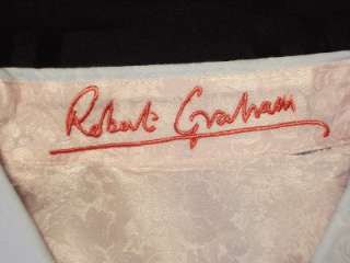 Robert Graham Mens 3XL Light Blue & Pink Paisley Dress Shirt  