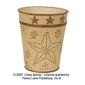  Bath Tumbler Punched Tin by Linda Spivey