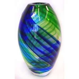  Murano Art Glass Swirl Vase with Certificate
