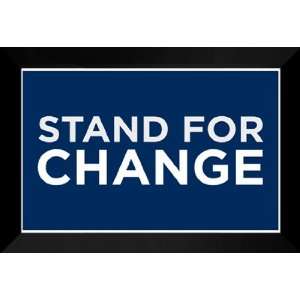  Barack Obama 27x40 FRAMED Stand for Change Poster 2008 