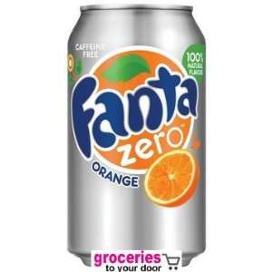 Fanta Orange Zero Soda, 12 oz Can (Pack of 24)  Grocery 