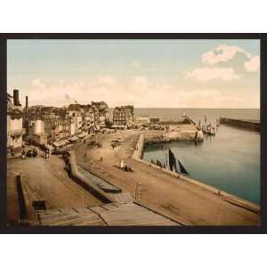   Reprint of The wharf from the harbor, Tréport, France