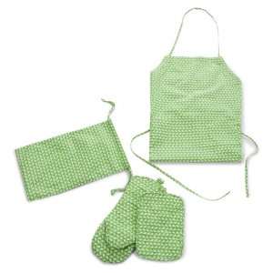  BBQ Apron Glove and Hotpad in Fabric Bag   Set of 4
