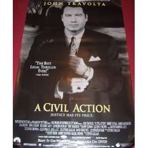  John Travolta A Civil Action   Signed Autographed 27x40 Movie 