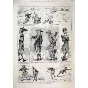   1877 Humours Grouse Shooting Gun Sheep Kilt Rain Dog