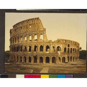 Vintage Travel Poster   Exterior of the Coliseum Rome Italy 24 X 19.5