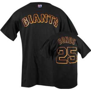 Barry Bonds Black Majestic Player Name and Number San Francisco Giants 