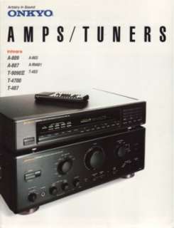 Onkyo Integra Amps & Tuners Brochure  
