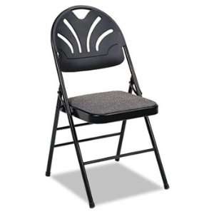   Molded Fan Back Folding Chair, Kinnear Black, 4/Carton