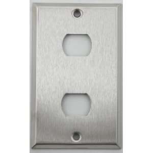  Satin Stainless Steel One Gang Wall Plate for Two Despard 
