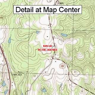 USGS Topographic Quadrangle Map   Kittrell, North Carolina (Folded 