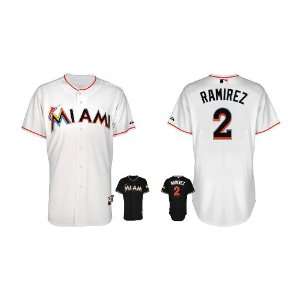  Miami Marlins Authentic MLB Jerseys Hanley Ramirez WHITE Cool Base 