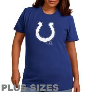 Indianapolis Colts Ladies Game Tradition II Plus Size T Shirt  Royal 