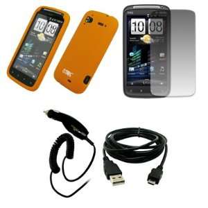  EMPIRE Orange Silicone Skin Case Cover + Screen Protector 