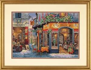 Dimensions Gold Counted Cross Stitch kit 16 x 12 ~ EUROPEAN BISTRO 