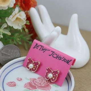 Lovely Style Jewelry Betsey Johnson cute bowknot Earrings Xmas Gift 