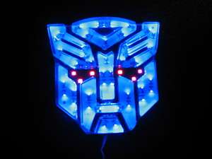 High Light LED Transformers Autobots car Emblem (Blue)  