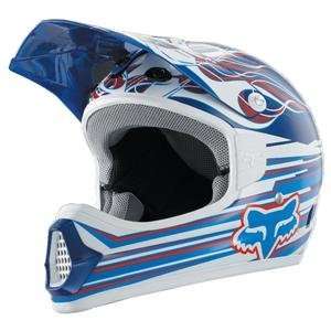  Fox Racing Tracer Pro Race Helmet   Small/Blue Automotive