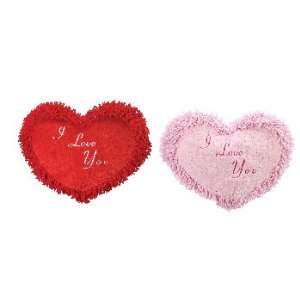  New   16 2 Assorted Color Nubby Hearts, Pink and Red Case 