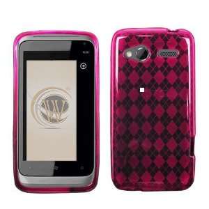 VMG HTC Radar TPU Design Skin Case Cover   Pink Diamond Pattern Design 