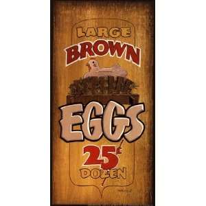  Large Brown Eggs   Poster (5x10)
