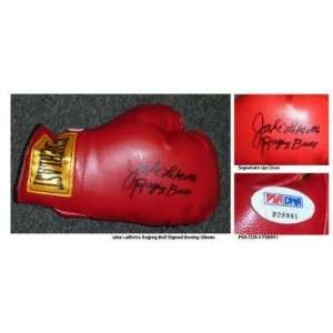 Jake LaMotta Hand Signed Full Size Everlast Boxing Glove Raging Bull 
