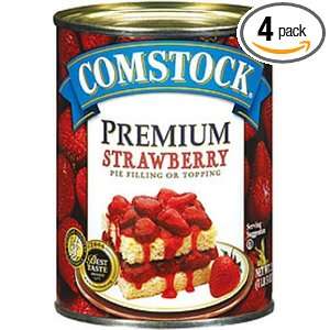 Comstock Premium Fruit Strawberry Pie Filling and Topping, 21 Ounce 