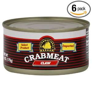 International Bazaar Claw Crabmeat, 6 Ounce (Pack of 6)  
