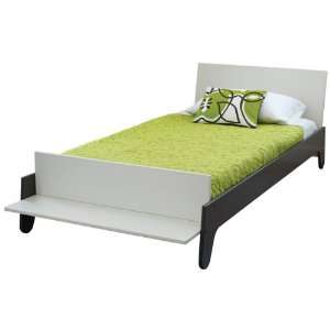  notNeutral BB2 Twin Bed in White Dark Sable