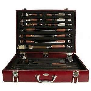  24 Pc. Barbecue Set in Wood Case (See Text) (case   22 L 